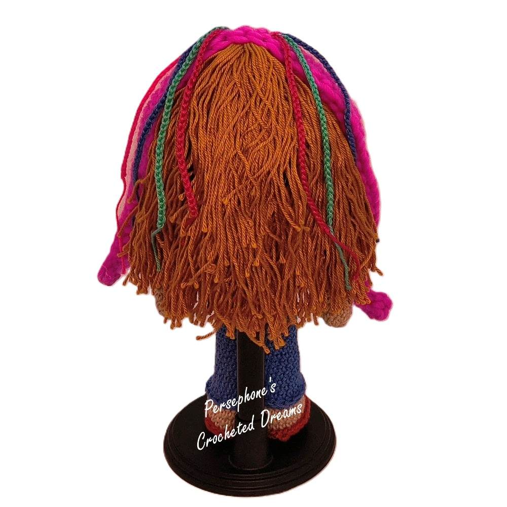 Persephone's Crocheted Dreams Janis Joplin - Janis Joplin Dekorative Puppe - Rosa